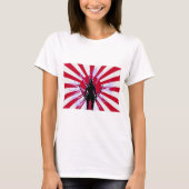 Japanische Flagge & Aufstieg Sun Samurai Warrior T-Shirt (Vorderseite)