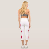 Japanische Flagge Capri Leggings (Rückseite)
