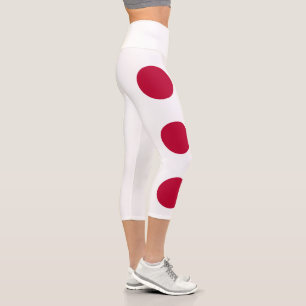 Japanische Flagge Capri Leggings