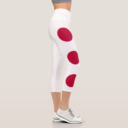 Japanische Flagge Capri Leggings (Rechts)