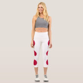 Japanische Flagge Capri Leggings (Vorderseite)