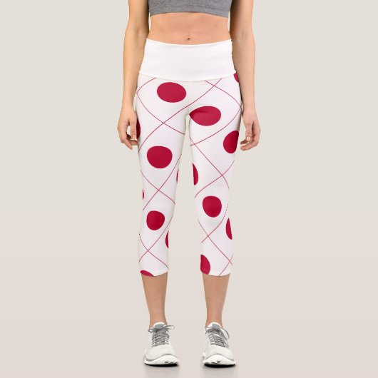 Japanische Flagge Capri Leggings (Vorderseite)