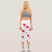 Japanische Flagge Capri Leggings (Vorderseite)