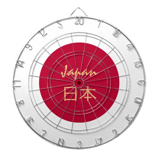 Japanische Flagge Dartboard & Japan / Spielbrett Dartscheibe (vorne)