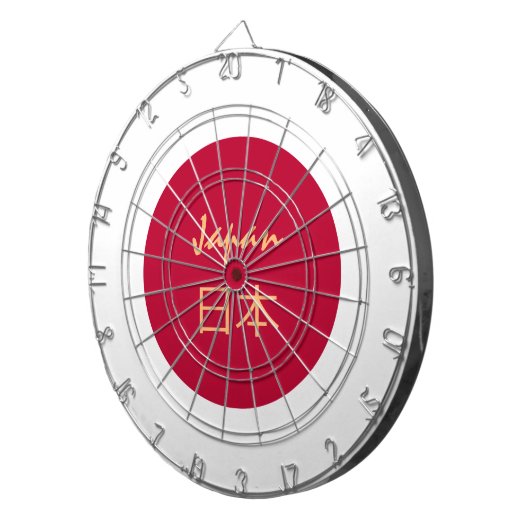 Japanische Flagge Dartboard & Japan / Spielbrett Dartscheibe (Vorderseite rechts)