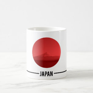 Japanische Flagge, der Fujisan, Japan Kaffeetasse