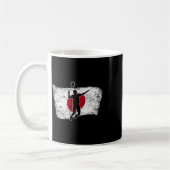 Japanische Flagge Dminton Kaffeetasse (Links)