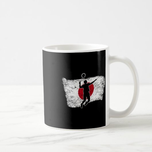 Japanische Flagge Dminton Kaffeetasse (Rechts)