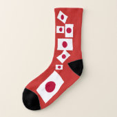 Japanische Flagge farbenfrohe Socken (Links - Außen)