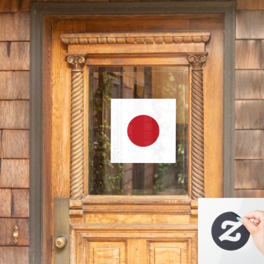 Japanische Flagge Fensteraufkleber (Haustür)