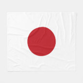 Japanische Flagge Fleecedecke (Vorderseite (Horizontal))