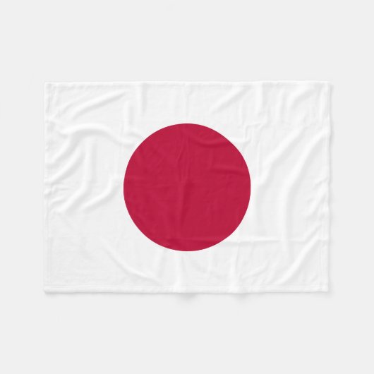 Japanische Flagge Fleecedecke (Vorderseite (Horizontal))