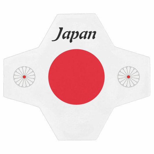 Japanische Flagge Fußball (Flach)