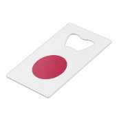 Japanische Flagge Geldbeutel Flaschenöffner (Rückseite Schrägansicht)