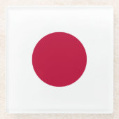 Japanische Flagge Glasuntersetzer (Vorderseite)
