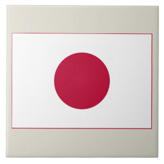 Japanische Flagge: Hinomaru, Nisshōki, rote aufgeh Fliese