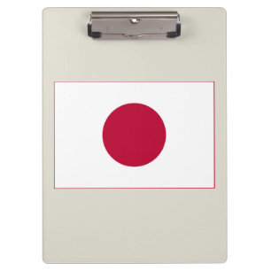 Japanische Flagge: Hinomaru, Nisshōki, Rote aufgeh Klemmbrett