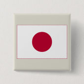 Japanische Flagge: Hinomaru, Nisshōki, rote aufste Button (Vorderseite)
