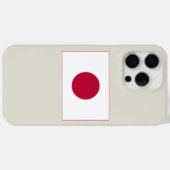 Japanische Flagge: Hinomaru, Nisshōki, rote aufste Case-Mate iPhone Hülle (Rückseite (Horizontal))