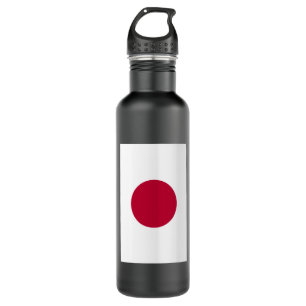 Japanische Flagge: Hinomaru, Nisshōki, rote aufste Edelstahlflasche