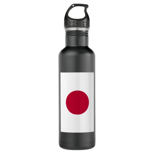 Japanische Flagge: Hinomaru, Nisshōki, rote aufste Edelstahlflasche (Vorderseite)