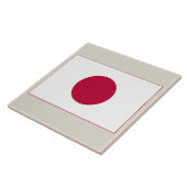 Japanische Flagge: Hinomaru, Nisshōki, rote aufste Fliese (Seite)
