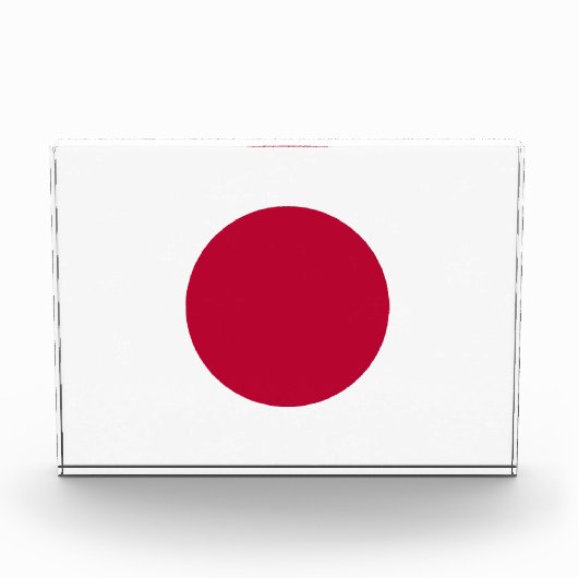 Japanische Flagge: Hinomaru, Nisshōki, rote aufste Fotoblock (Vorderseite)