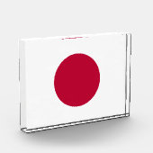 Japanische Flagge: Hinomaru, Nisshōki, rote aufste Fotoblock (Links)
