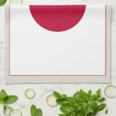 Japanische Flagge: Hinomaru, Nisshōki, rote aufste Geschirrtuch (Gefaltet)