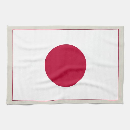 Japanische Flagge: Hinomaru, Nisshōki, rote aufste Geschirrtuch (Horizontal)