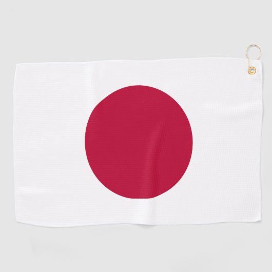 Japanische Flagge: Hinomaru, Nisshōki, rote aufste Golfhandtuch (Horizontal)