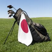 Japanische Flagge: Hinomaru, Nisshōki, rote aufste Golfhandtuch (Gras)