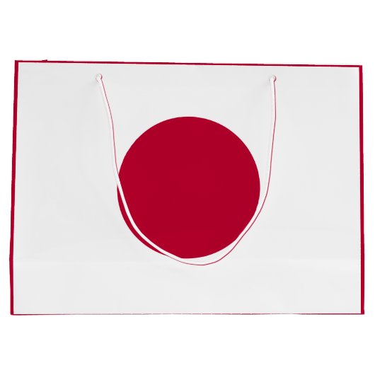 Japanische Flagge: Hinomaru, Nisshōki, rote aufste Große Geschenktüte (Rückseite)