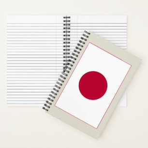 Japanische Flagge: Hinomaru, Nisshōki, rote aufste Notizblock