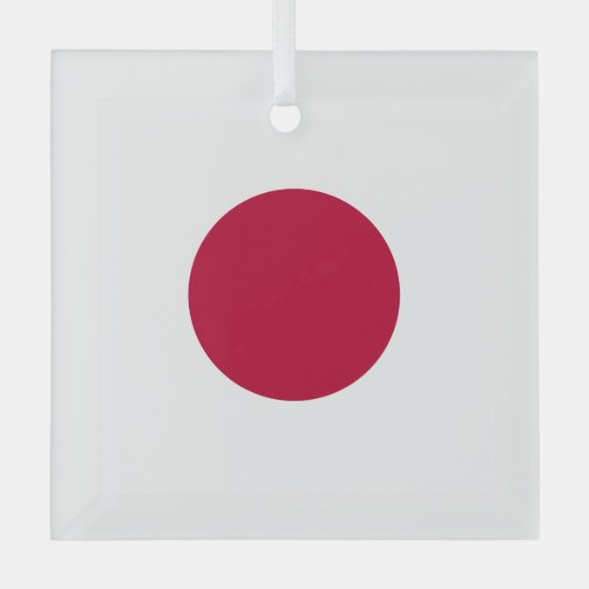 Japanische Flagge: Hinomaru, Nisshōki, rote aufste Ornament Aus Glas (Vorderseite)