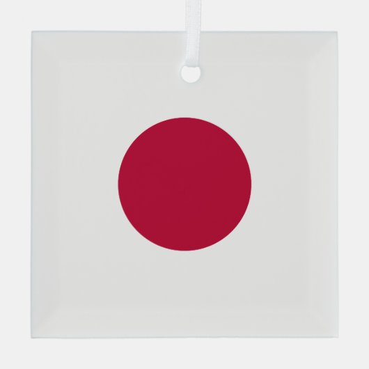 Japanische Flagge: Hinomaru, Nisshōki, rote aufste Ornament Aus Glas (Rückseite)