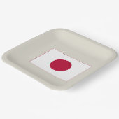 Japanische Flagge: Hinomaru, Nisshōki, rote aufste Pappteller (Gewinkelt)