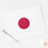 Japanische Flagge: Hinomaru, Nisshōki, rote aufste Rechteckiger Aufkleber (Umschlag)