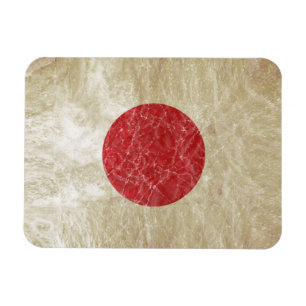 Japanische Flagge in Grunge Magnet