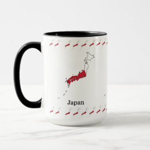 Japanische Flagge in Souvenir-Karten-Design Tasse
