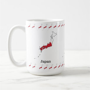 Japanische Flagge innerhalb der Karte Souvenir Des Kaffeetasse