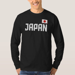Japanische Flagge Japanisches Land mit sportlichem T-Shirt