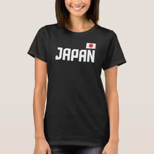 Japanische Flagge Japanisches Land mit sportlichem T-Shirt