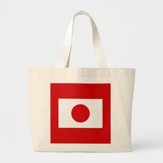 Japanische Flagge Jumbo Stoffbeutel (Vorne)