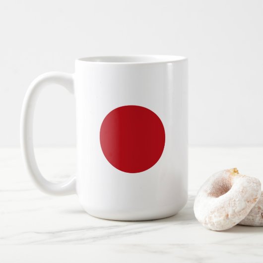 Japanische Flagge Kaffeetasse (Mit Donut)