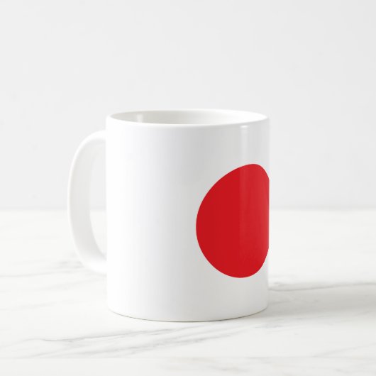 Japanische Flagge Kaffeetasse (Vorderseite Links)