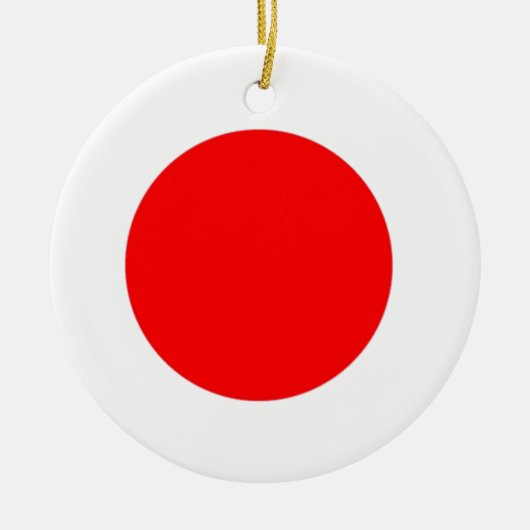 Japanische Flagge Keramikornament (Vorne)