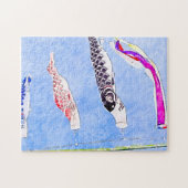 Japanische Flagge Koi Koinobori Puzzle (Horizontal)