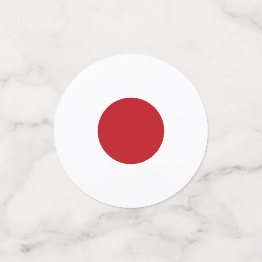 Japanische Flagge Konfetti (Klein Vorderseite)