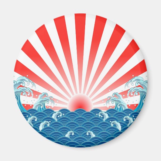 Japanische Flagge - NIPPON Magnet (Vorne)